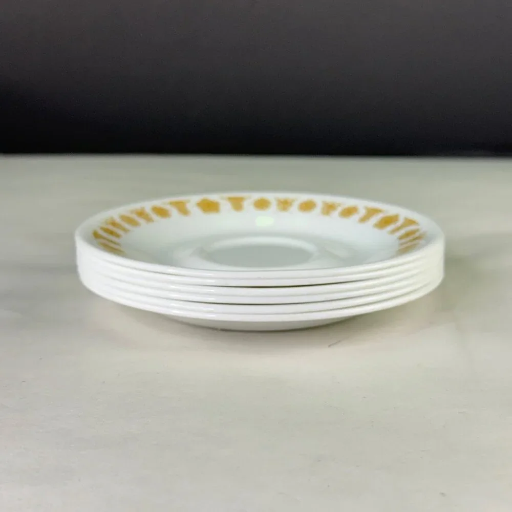 Vintage Corelle Gold Butterfly Replacement Saucer Set of 6
